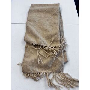 Capchatex Tan Brown Soft‎ Alpaca Scarf w/ Fringe from Peru Soft And Warm